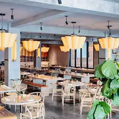 Applicator: Conor Foy. Product: Marmorino KS and Archi+ Concrete. Location: Malibu Farms, Pier 17, NYC.